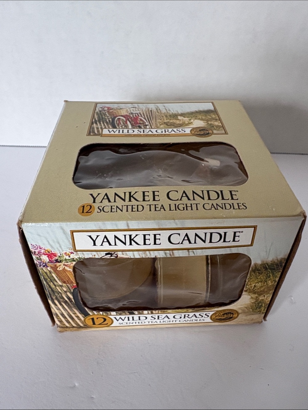Yankee Candle Wild Sea Grass Scented Tea Light Candles (Opened Box)